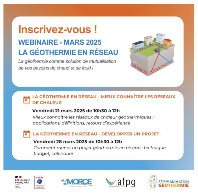 webinaire la géothermie dans les réseaux de chaleur 2025