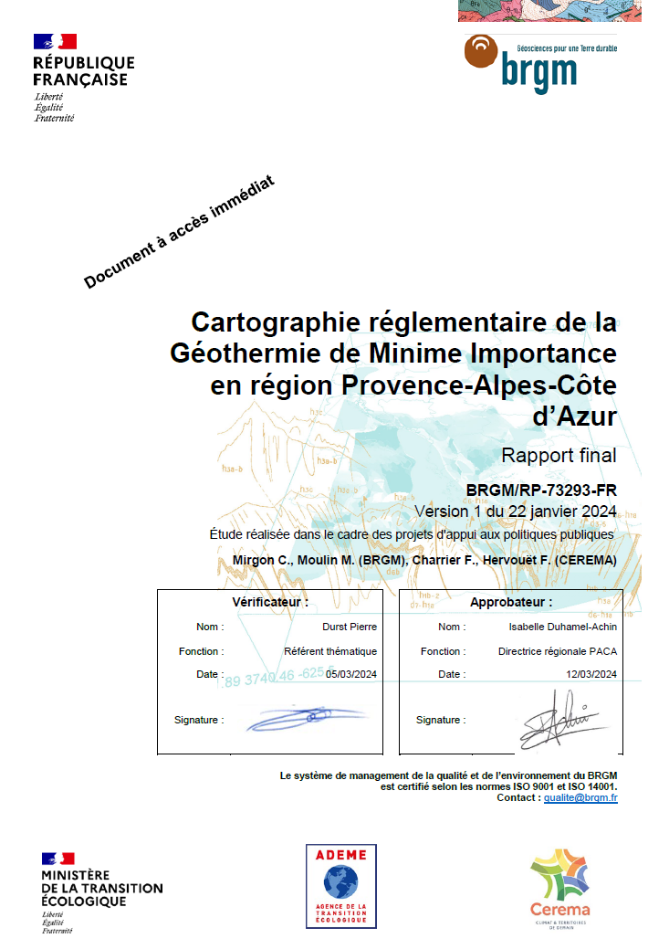 couv rapport brgm cartographie zone réglementaier PACA