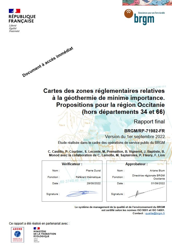 Etudes BRGM cartes GMI Occitanie